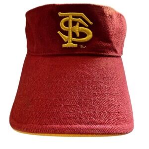 FSU Seminoles Visor Garnet & Gold Adjustable Strap Hat One Size Unisex Football